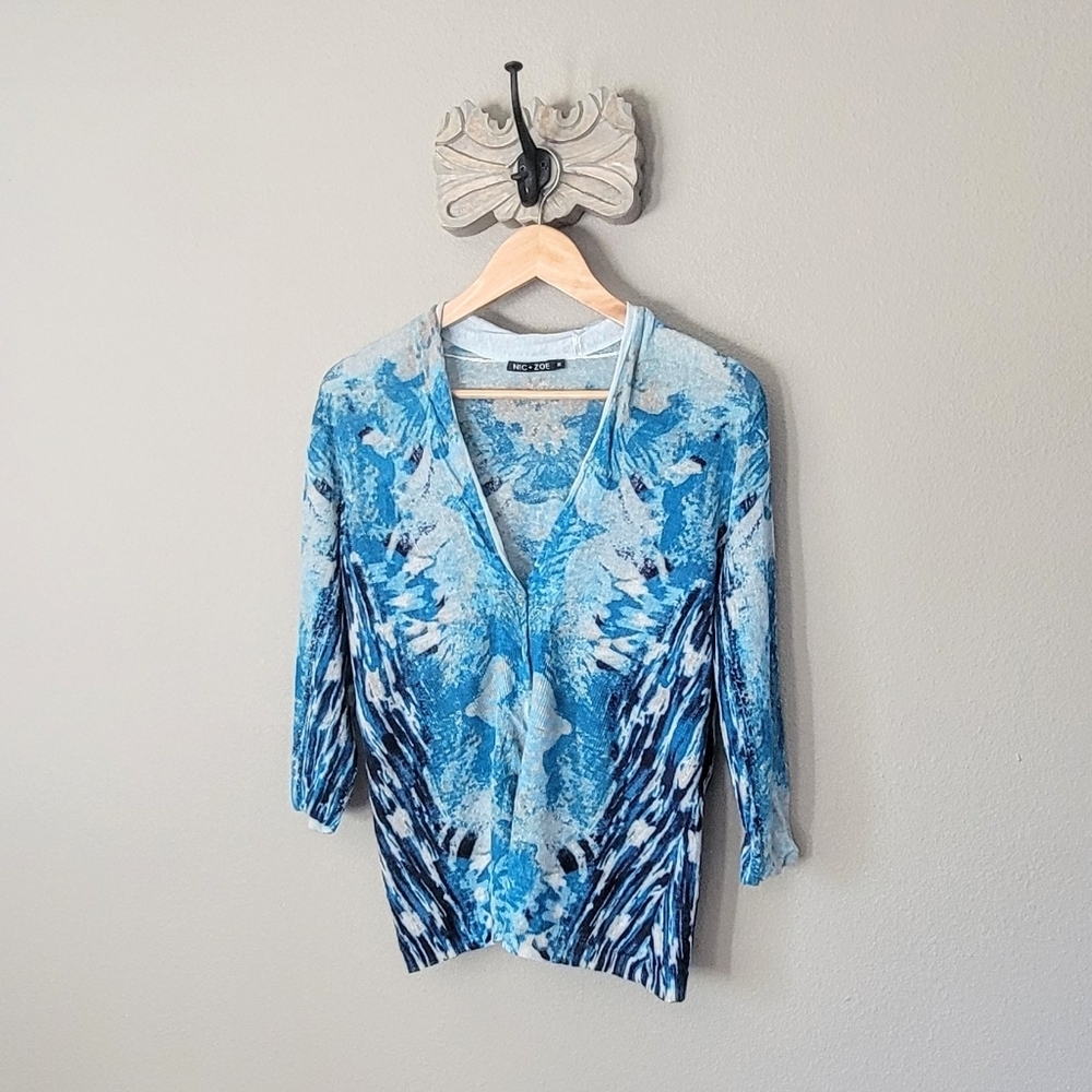 NIC+ZOE Rayon Linen Knit Cardigan